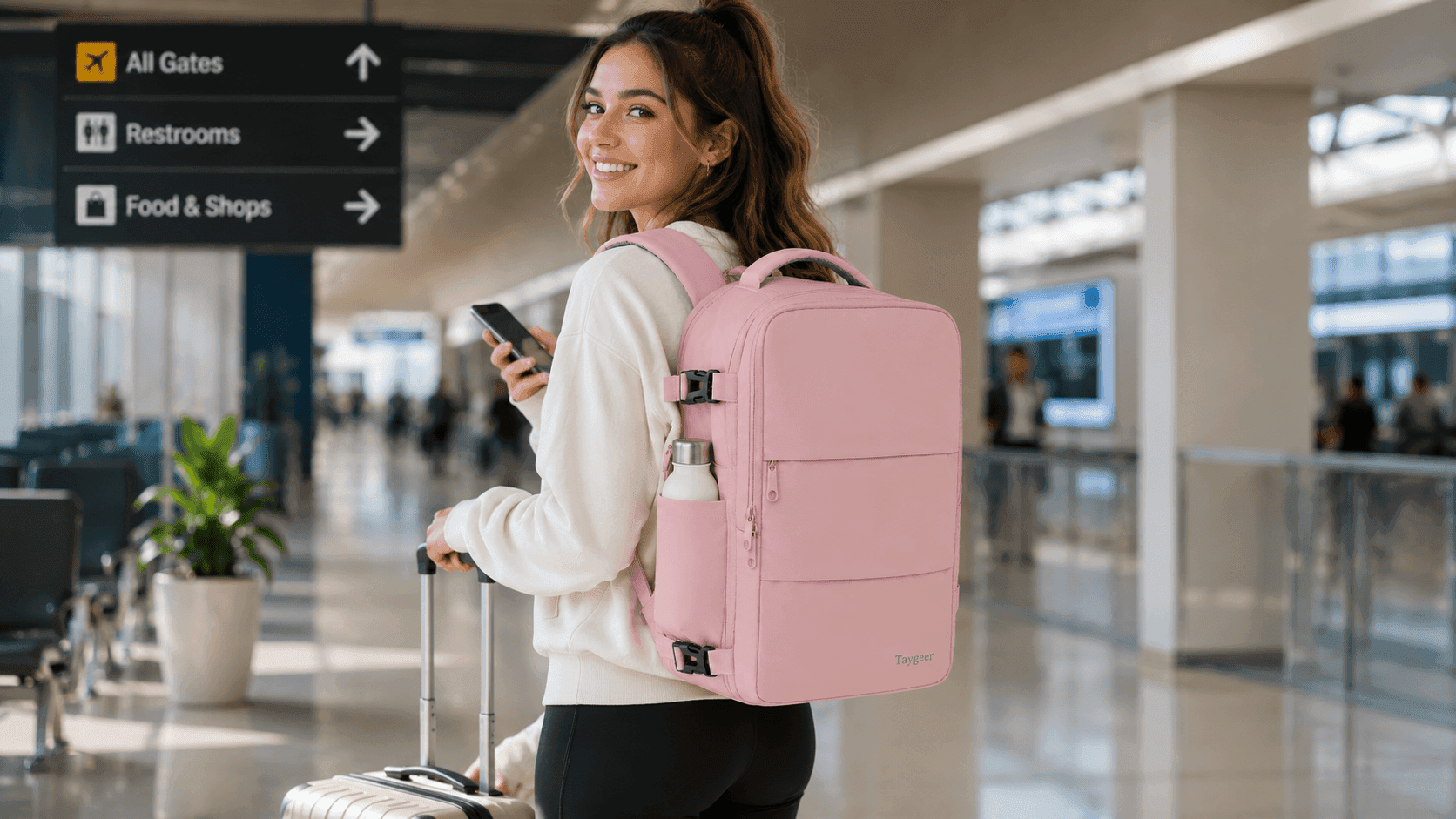 ● Lightweight Taygeer Travel Backpack for flights and daily commuting